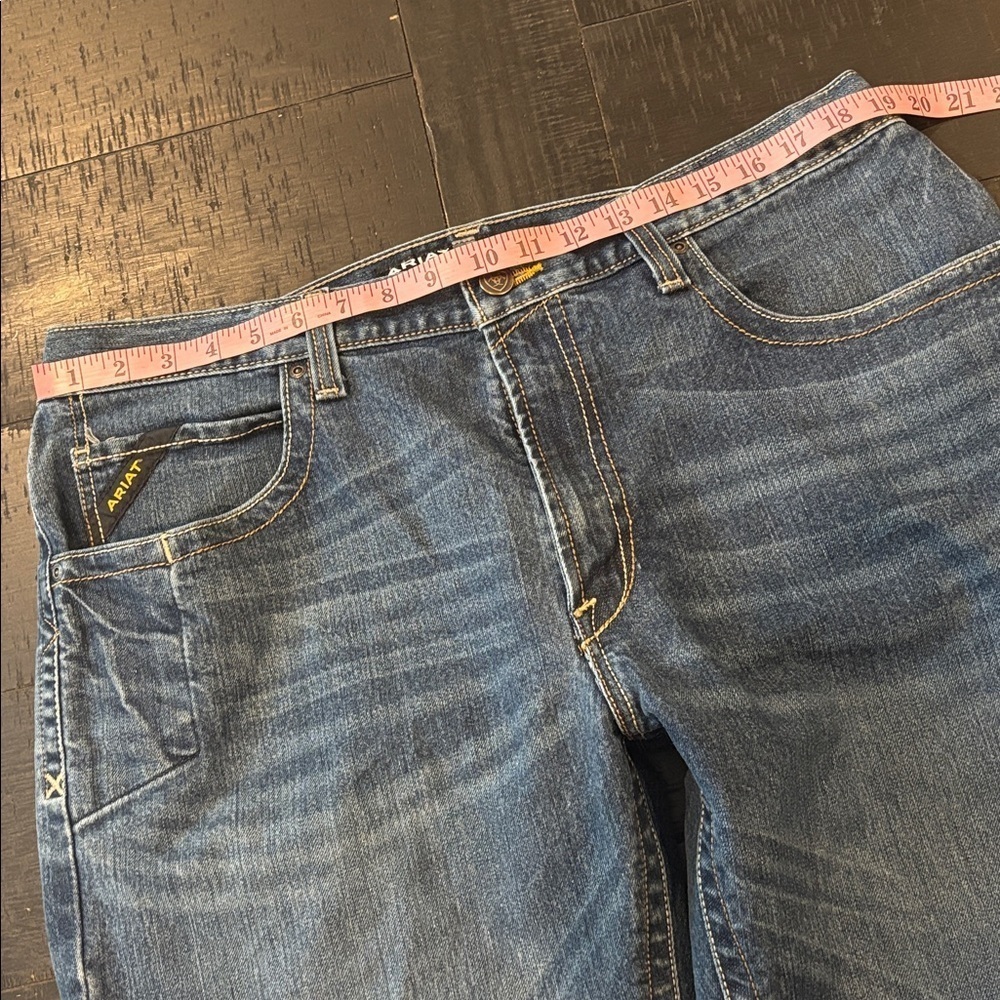 ARIAT REBAR M5 DURASTRETCH EDGE MEDIUM WASH STACKABLE STRAIGHT LEG WORK JEAN - Picture 12 of 16